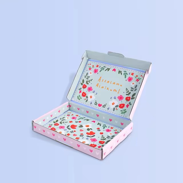 Apparel Cosmetic Custom Logo Box Printed Corrugated Pink Shipping Packaging Boxes