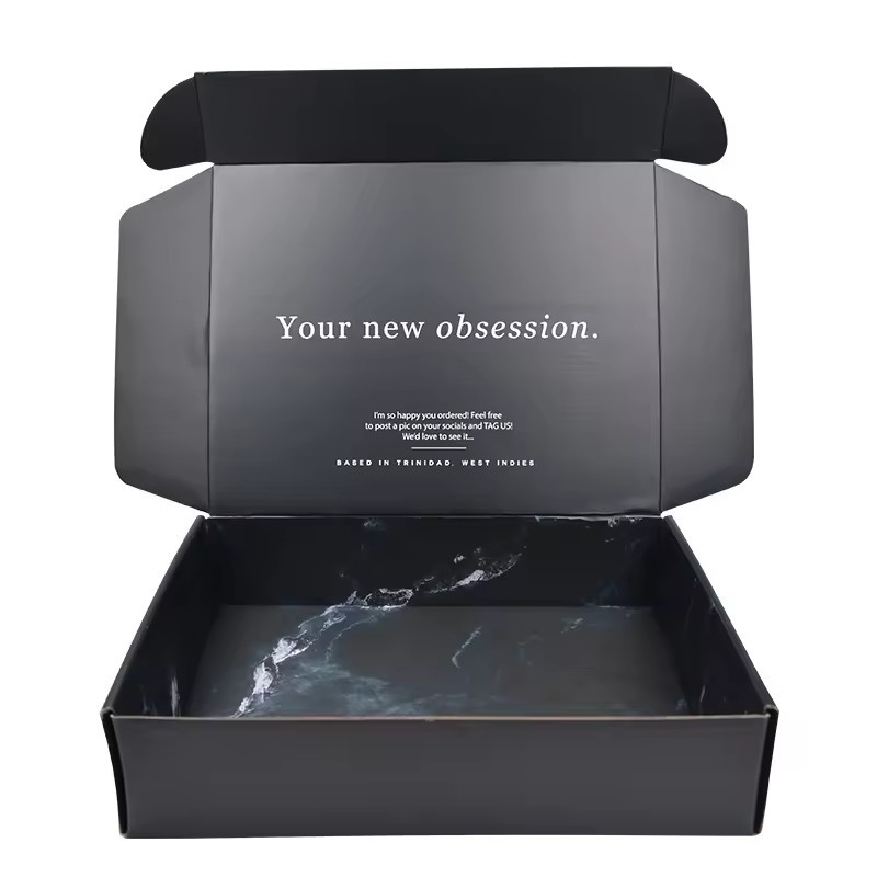 Black Mailer Box Gift Packaging Cosmetics Art Paper Mailer Boxes Shipping Packing Box