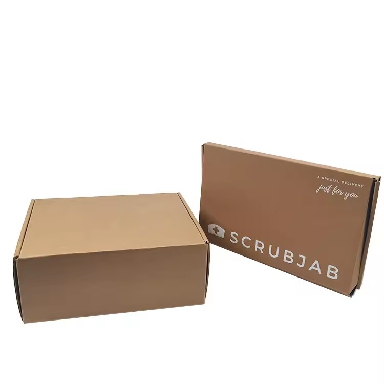 Easy Tear Custom Size Box Shipping Delivery Packaging Kraft Mail Boxes With Zipper