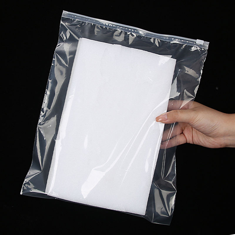 Custom Logo Zip Plastic Bags Clear Transparent Frosted Zipper Poly Bag With Zipper Lock for Clothing