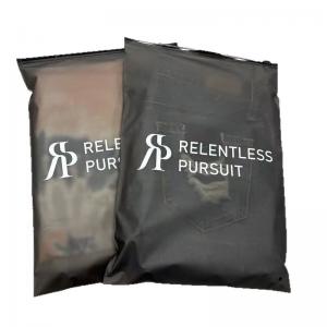 Semi Transparent Plastic Zip Grey Lock Package Bag Frosted Zipper Bags With Logo for Clothing