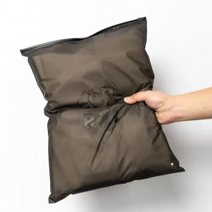 Eco-Friendly Clothes Grey Matte Frosted Zipper Bag Cpe Pe Eva Zip Translucent Lock Packaging Bag