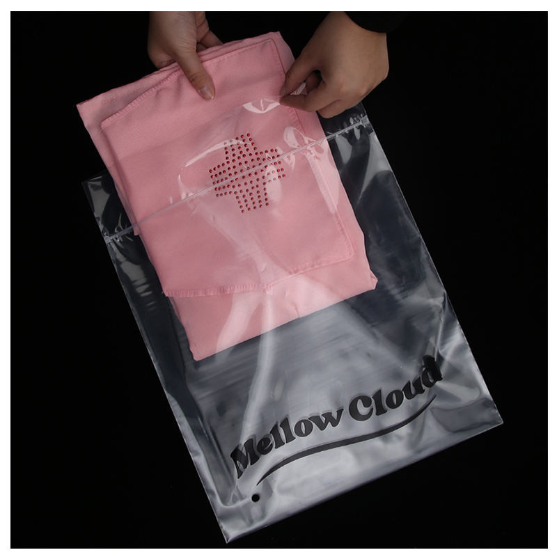 Plastic Zipper Bag With Handle Custom Logo Zip Clear Lock Bag Plastic Zip Bag