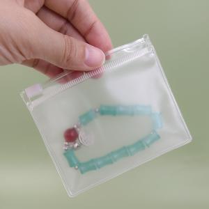 Custom Jewelry Pouch Packaging Bag Biodegradable PVC Clear Mini Zipper Pouch Jewelry