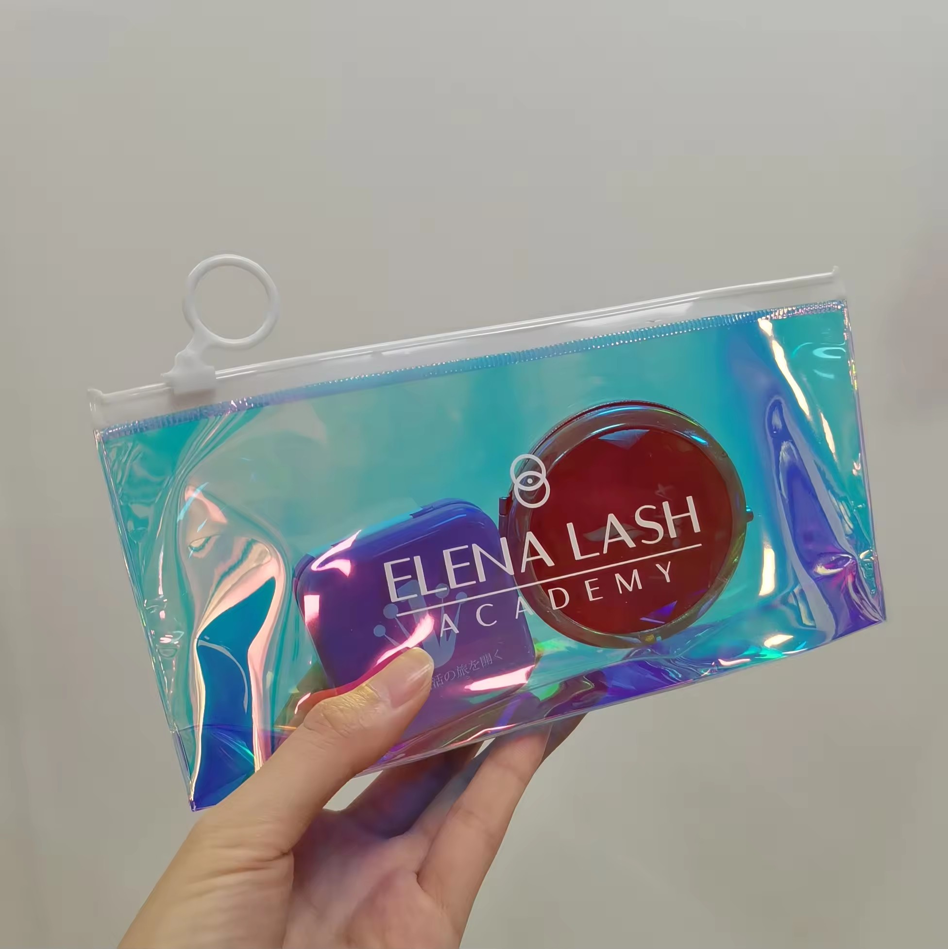 Custom Jewelry PVC Zipper Bag Custom cosmetic frosted zip lock bag for packaging gift zipper bag - 副本