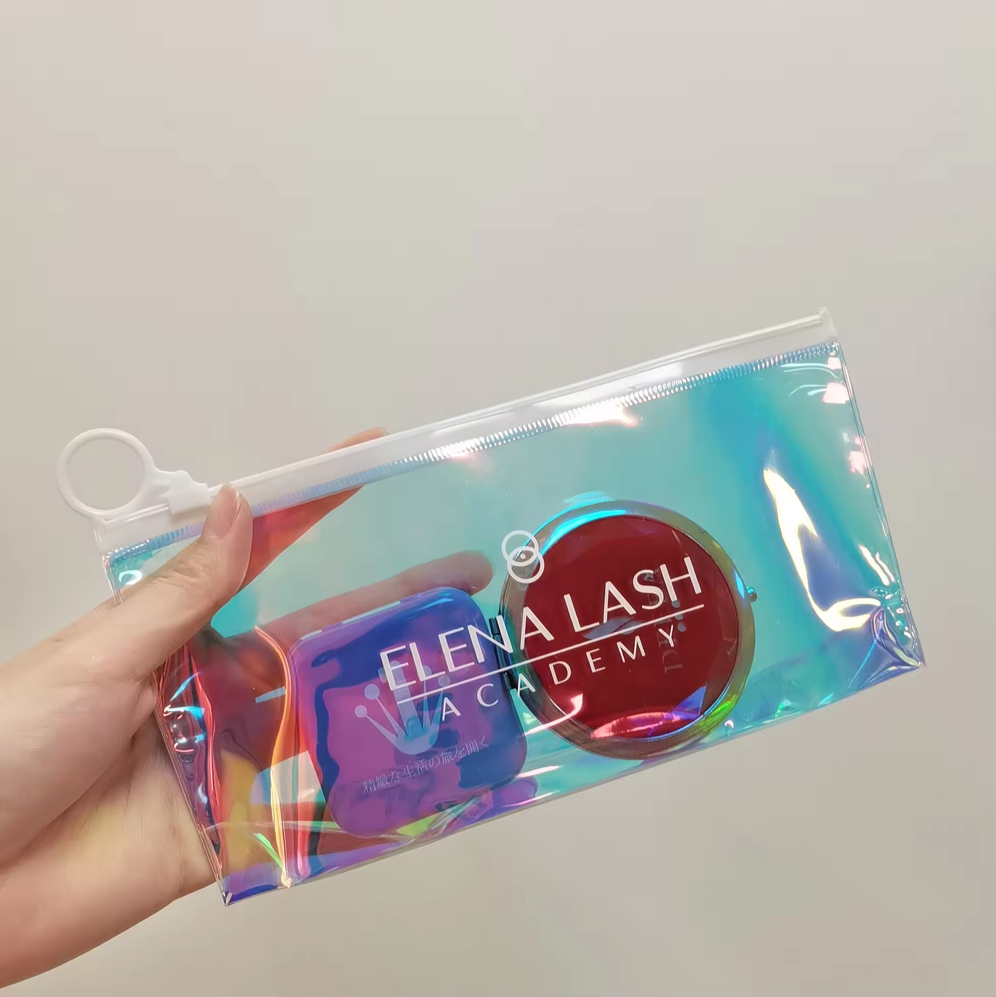 Custom Jewelry PVC Zipper Bag Custom cosmetic frosted zip lock bag for packaging gift zipper bag - 副本