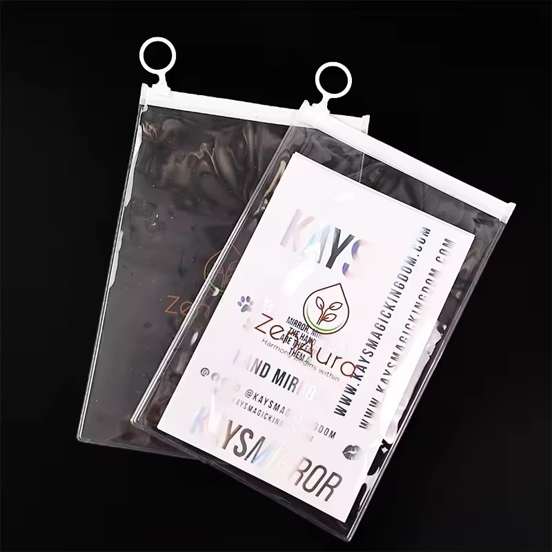 PVC transparent Cosmetic Makeup zipper Bag Pouch With Zipper Closure PVC Self-sealing zipper bag