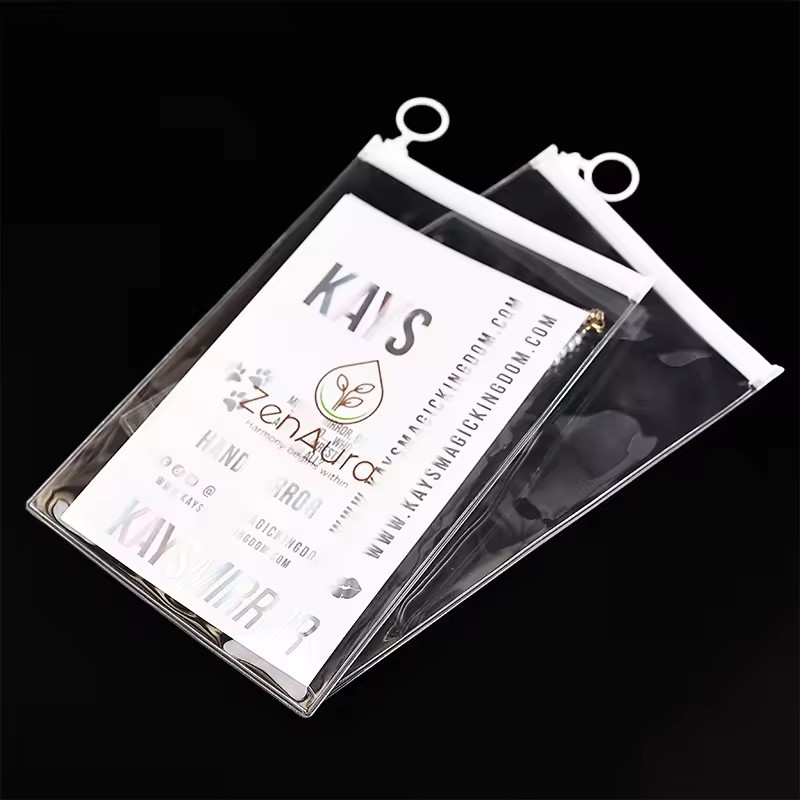 PVC transparent Cosmetic Makeup zipper Bag Pouch With Zipper Closure PVC Self-sealing zipper bag