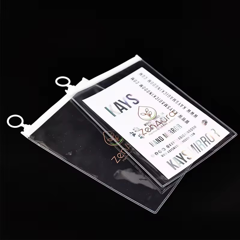 PVC transparent Cosmetic Makeup zipper Bag Pouch With Zipper Closure PVC Self-sealing zipper bag