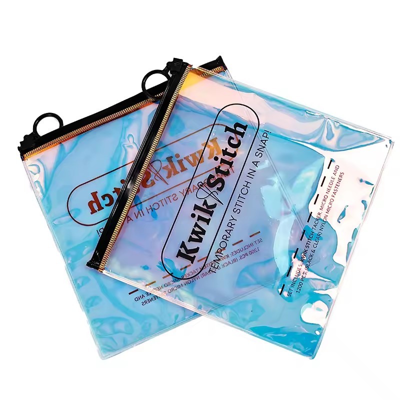 PVC Laser Cosmetic Toiletry Makeup Bag Pouch With Zipper Closure jewelry PVC zipper packing bag