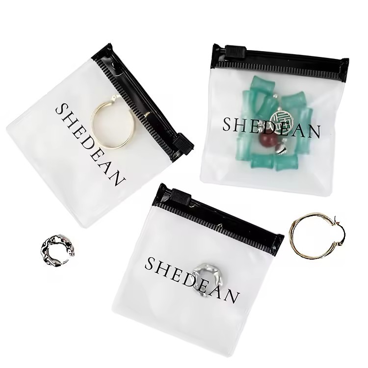 T Shirt Small Zipper Pvc Bag Custom Logo for clothing shopping Jewelry packaged cashews zip bag