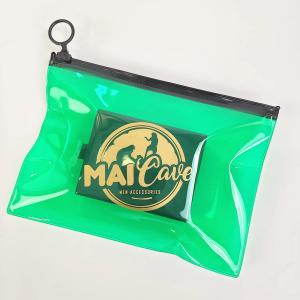 clear Holographic PVC zipper bags for makeup jewelry earring green Cosmetic Package Storage zip lock bags