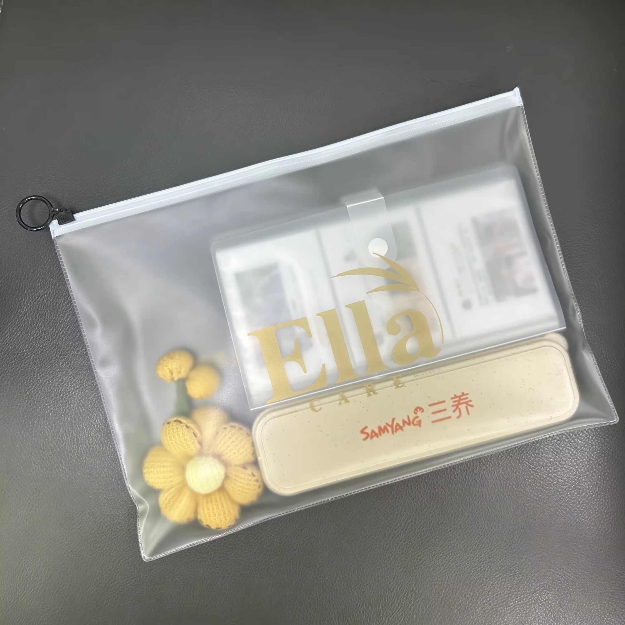 Transparent makeup zip lock slider bags pvc clothing packaging plastic zipper bag pouch Cosmetic bag