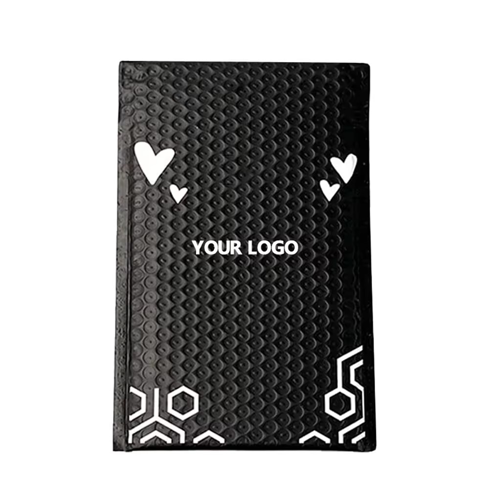 premium Co-extruded custom black poly bubble mailers/plastic mail bags/padded envelopes