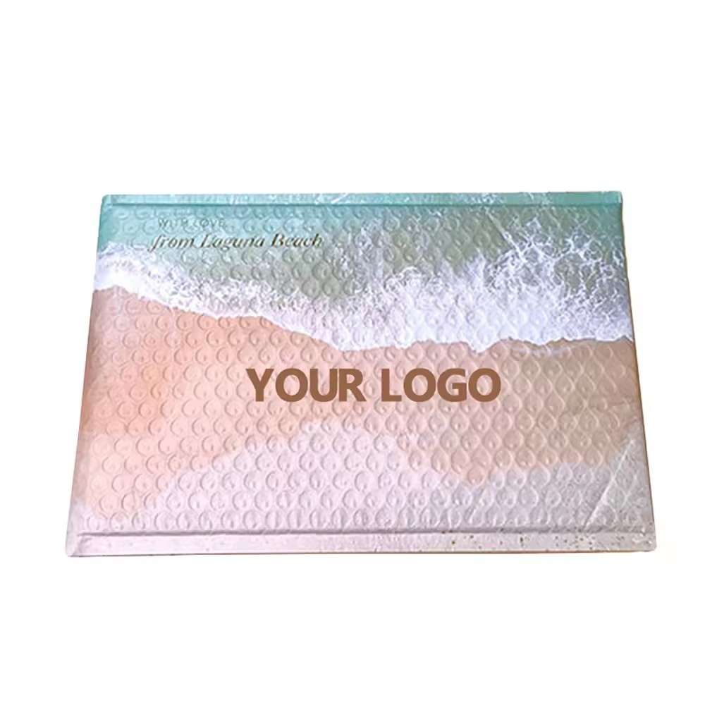 Custom Print Compostable Pink Self Seal Mailing Shipping Packaging Poly Air Bubble bags Mailer Envelope