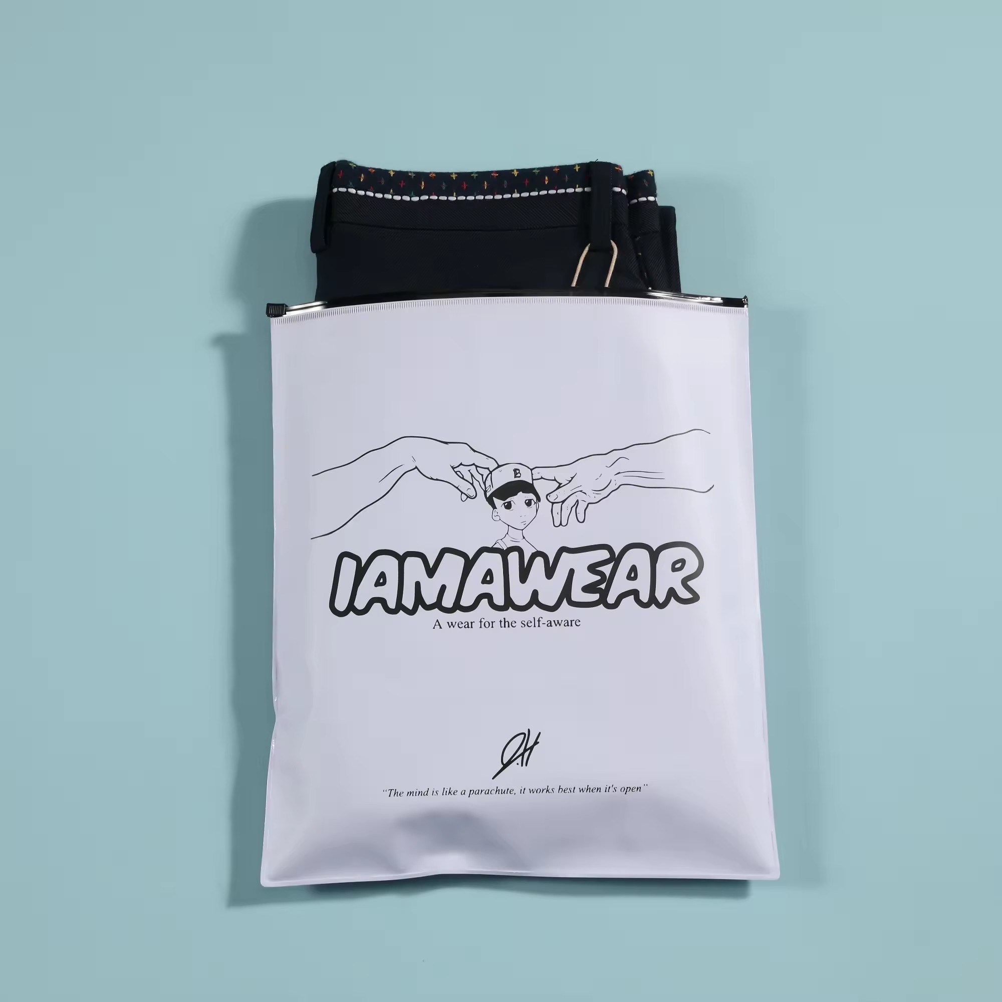 PE Swimwear Clothing Self Sealing Plastic Bag Zipper Lock Bag Clothes