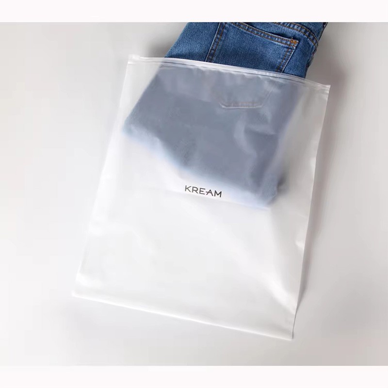 transparent seal clothes OEM PE waterproof bag zipper plastic zip packing clothes bag