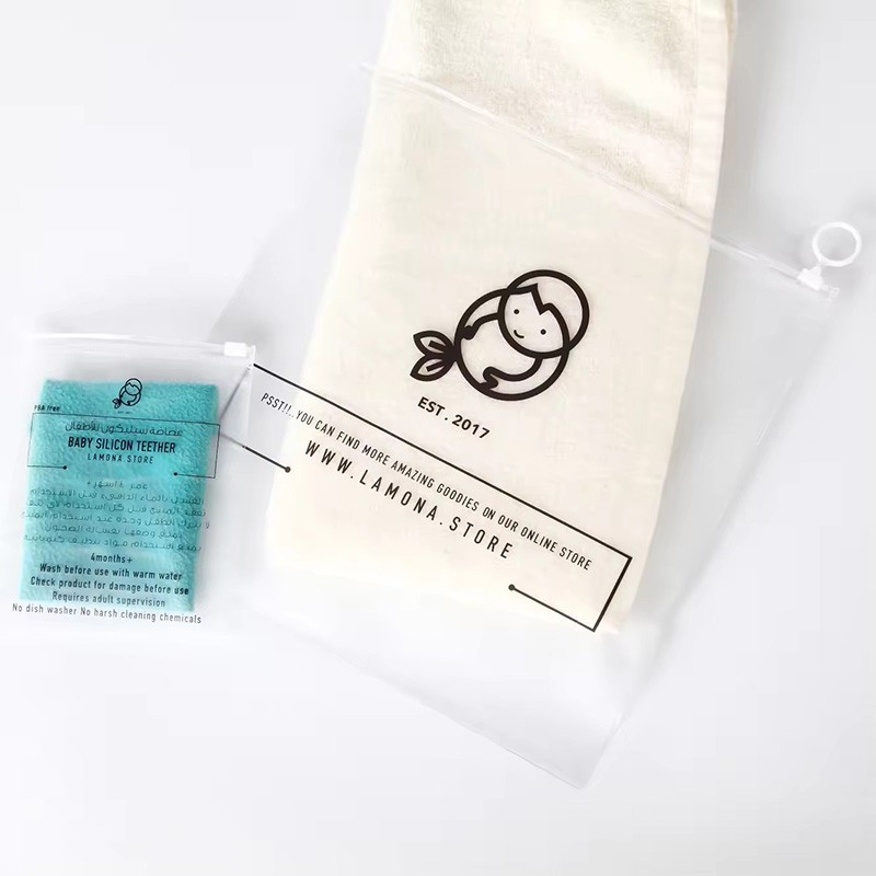 Underwear ClothingFrosted Zip Lock Clothing Packaging PE Plastic Bags With Logo