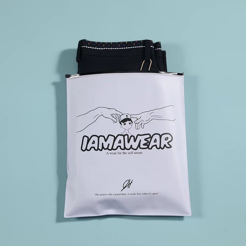 Eco-friendly Clothing Transparent PE Zipper Lock Transparent Clothing Zipper Lock Bag