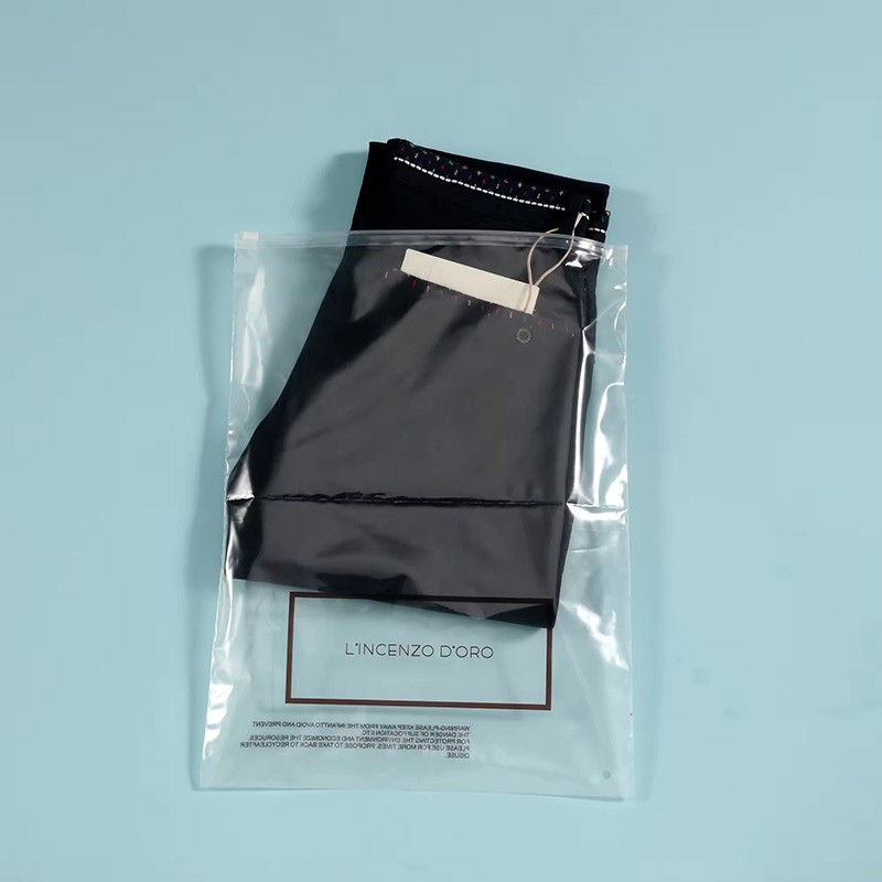 Plastic Garment Bag Packaging Clothing PVC Zipper Bag Low MOQ Zipper Lock Bag