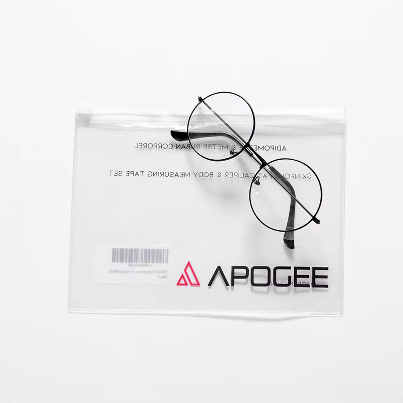 PVC zipper bag for hair extension storage packaging High quality zipper matte clear bag Hot selling