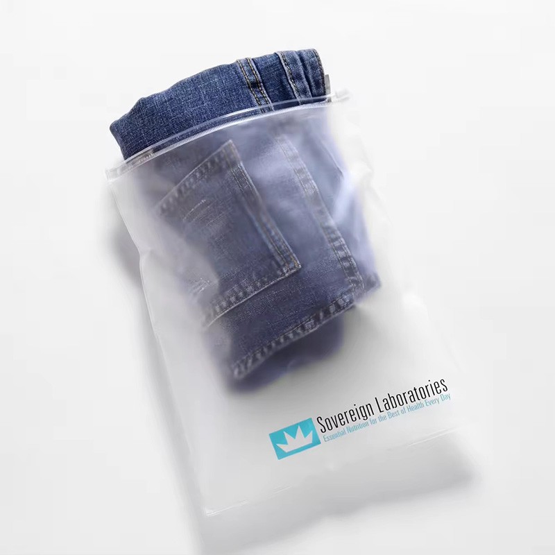 PVC zipper bag for hair extension storage packaging High quality zipper matte clear bag Hot selling