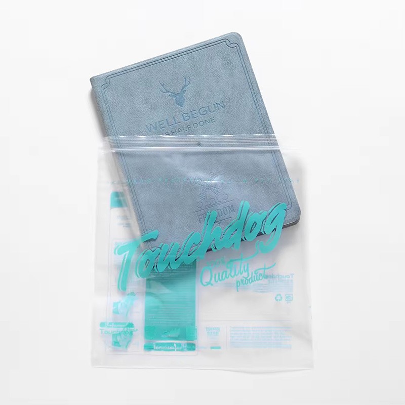 PVC zipper bag for hair extension storage packaging High quality zipper matte clear bag Hot selling