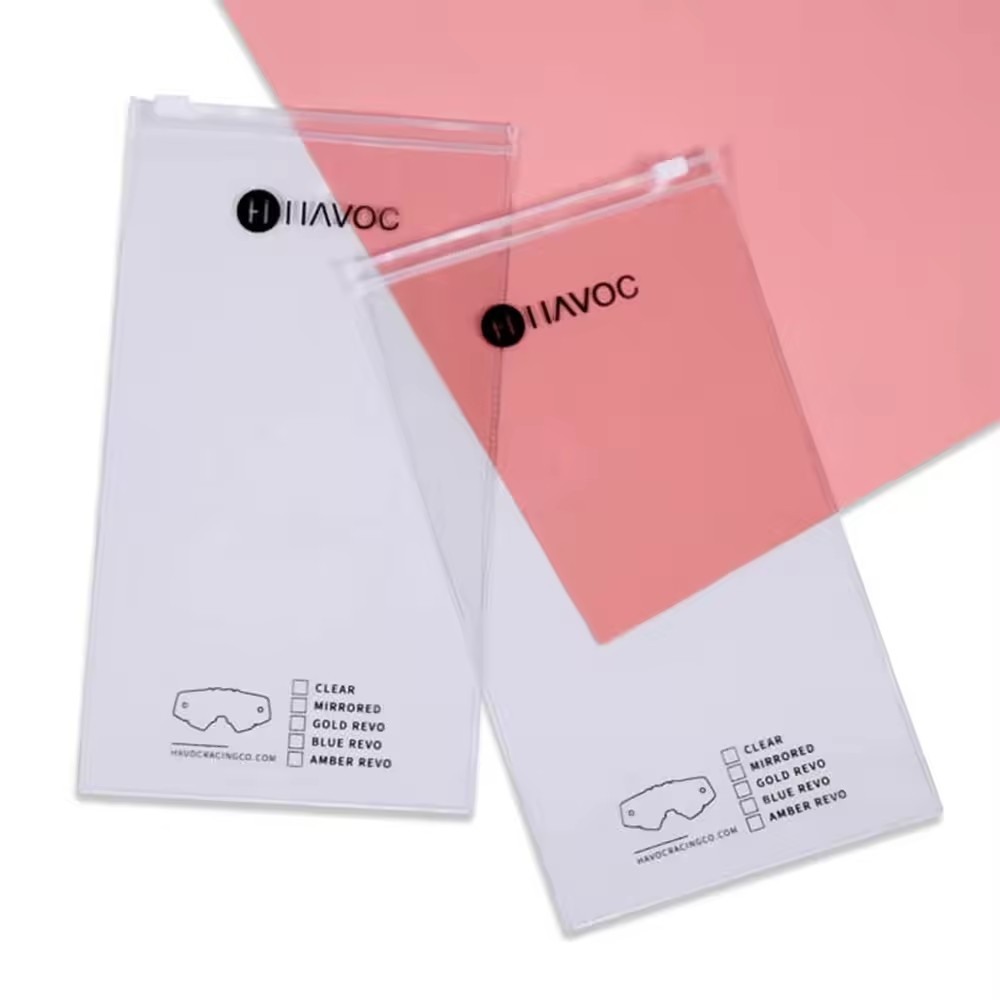 Clear PVC Cosmetic Frosted Plastic Bag with Zipper Packaging Pouches Zipper for Clothing Packaging