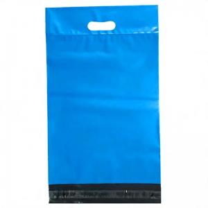 Die Cut Courier Shipping Envelope Blue White Plastic Mailing Bags Handles