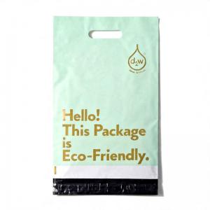 Custom Green Thank You Die Cut Self-Seal Polymailer