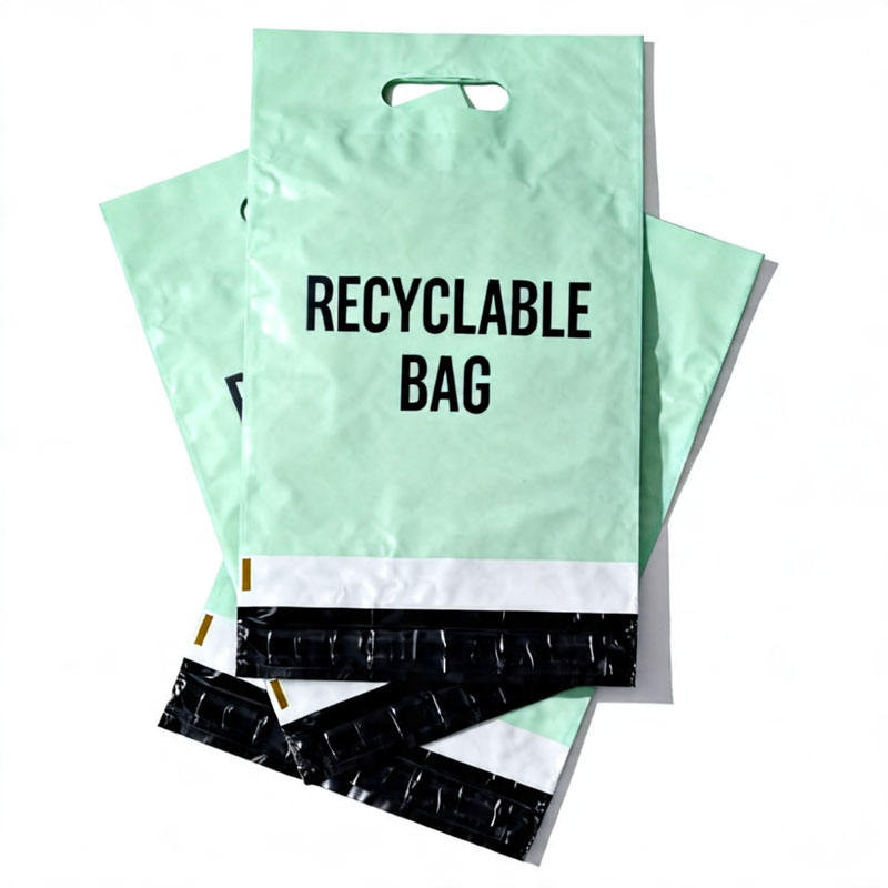 Green Poly Mailers Eco-Friendly Biodegradable Plastic Shipping With Handle Mailing Bags