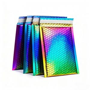 Biodegradable Black Pink Bubble Mailer Padded Envelopes with Custom Logo Waterproof Durable Postal Packaging Bags