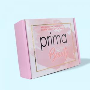 Fancy Packaging Boxes Pink Corrugated Paper Custom Logo Shipping Mailer Boxes