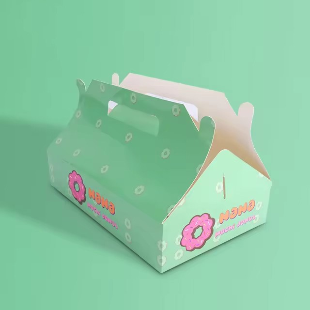 Full custom food grade paper Thick donut boxes packaging for donuts custom logo design printing wholesale