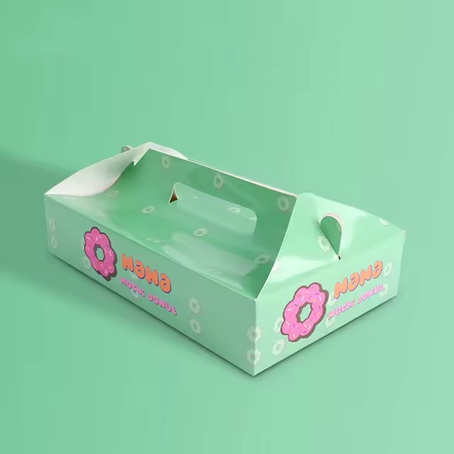 Full custom food grade paper Thick donut boxes packaging for donuts custom logo design printing wholesale