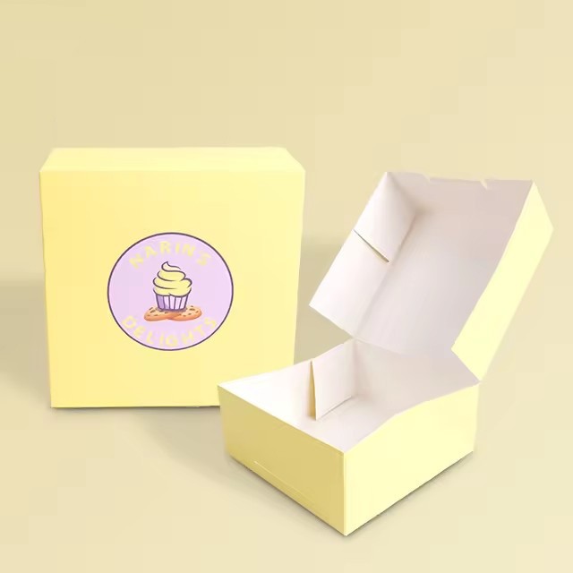 Full custom food grade paper Thick donut boxes packaging for donuts custom logo design printing wholesale - 副本