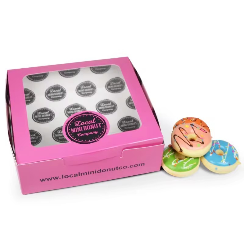 Custom Cookie Boxes Wholesale Custom Logo Pink Mochi Boxes