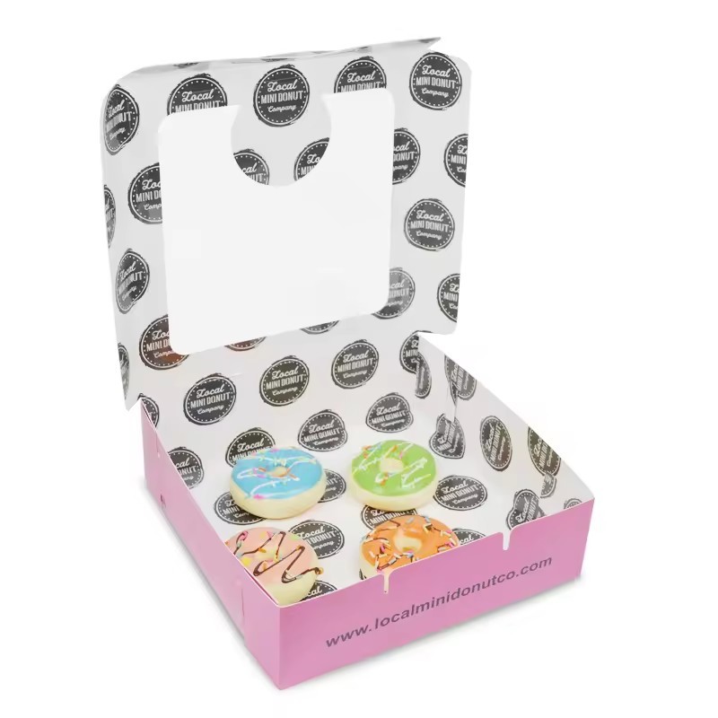 Custom Cookie Boxes Wholesale Custom Logo Pink Mochi Boxes