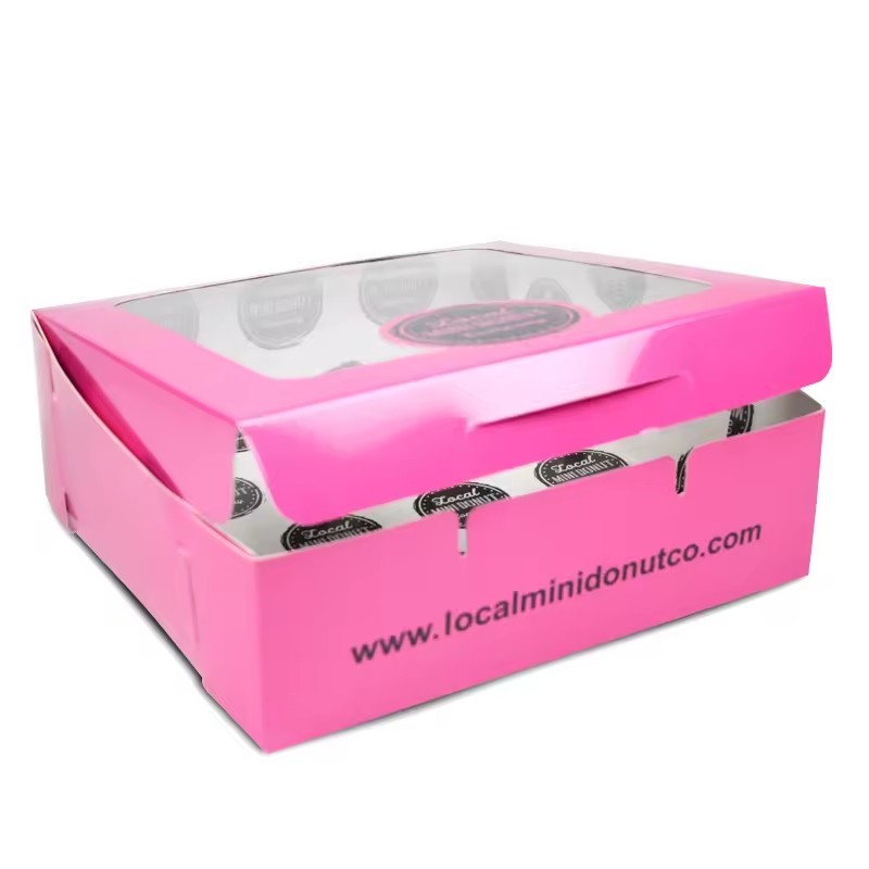 Custom Cookie Boxes Wholesale Custom Logo Pink Mochi Boxes