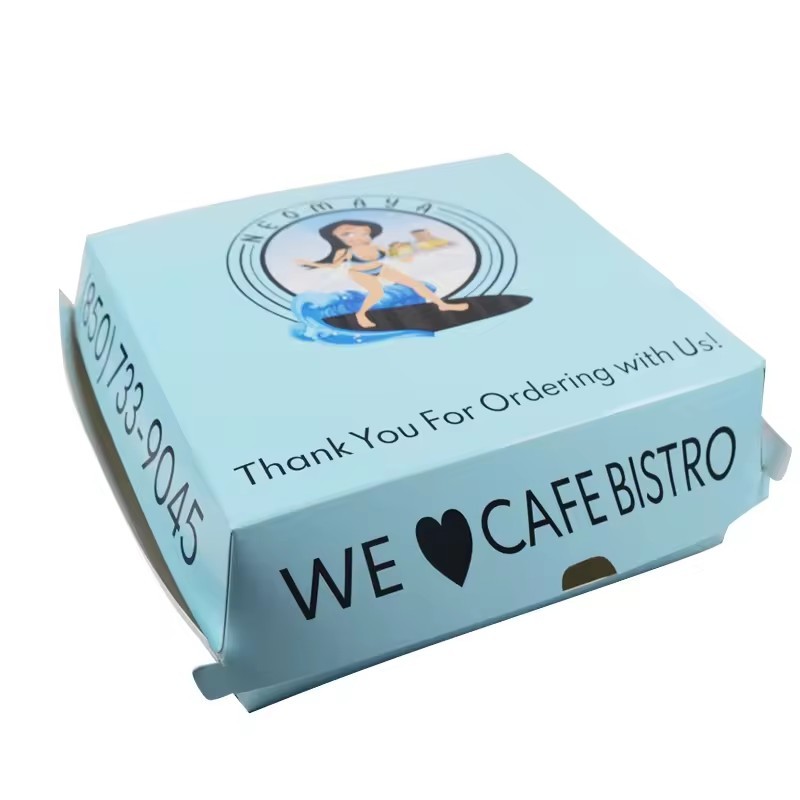 Fast Food Takeaway Box Food Container Hamburger Box Breakfast Packaging Boxes