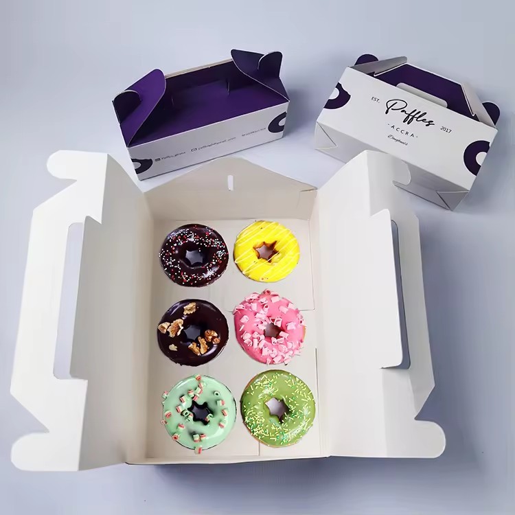 Cheaper customizable boxes for gift packiging luxury cupcake box mini donut packaging box