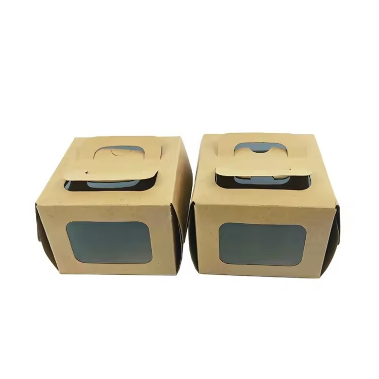 Excellent quality white cardboard tall cake box with transparent window