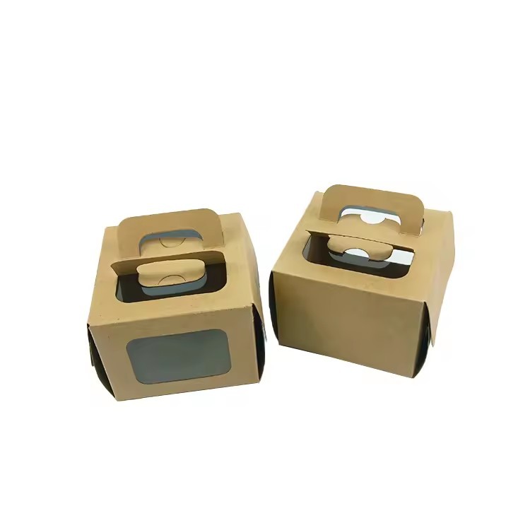 Excellent quality white cardboard tall cake box with transparent window