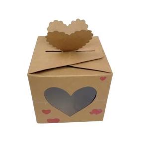 custom logo fancy cup cake transparent boxes