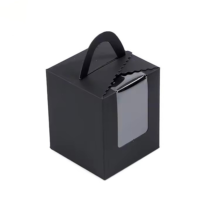 custom printing multi-color 1 single mini cupcake paper box with handle