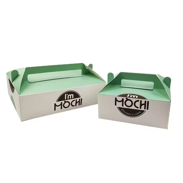 custom logo printed mochi donut packaging paper boxes