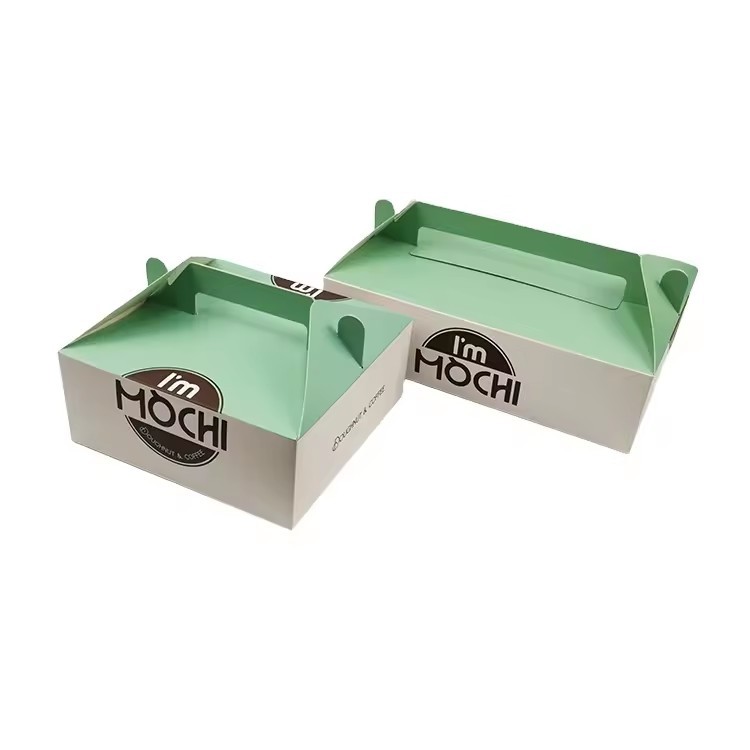 custom logo printed mochi donut packaging paper boxes