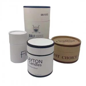 white candle packaging round tube paper boxes