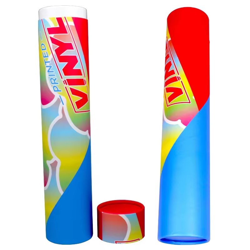 High Quality Custom Packaging Recycled Badminton Container Red Cylinder Paper Tube