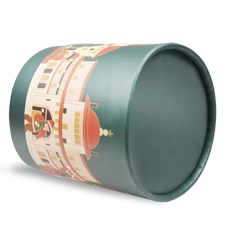 Printing Paper Tubes Scarf Packaging Christmas Push Up Cylinder